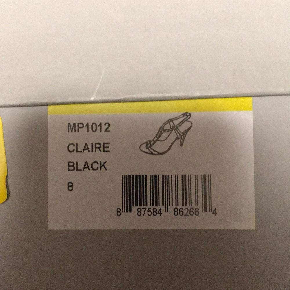 Badgley Mischka Claire Black Crystal Heels Sz 8 - Picture 5 of 5